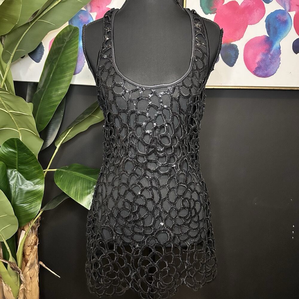 Agent Provocateur Sequin Embellished Cut-out Mini Dress Size 2 NWT - Picture 2 of 6